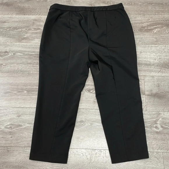 Rafaella Curvy Black Lightweight Satin Twill Ankle Pant 16 - Picture 11 of 12